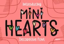 Mini Hearts Font Poster 1