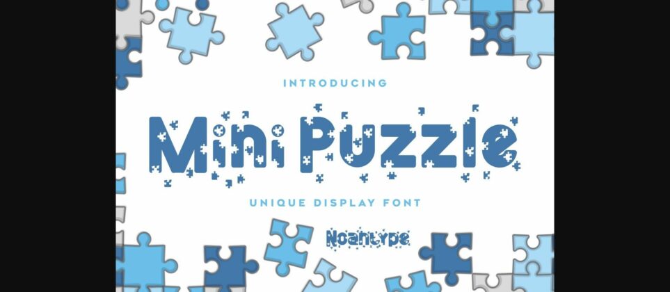 Mini Puzzle Font Poster 3
