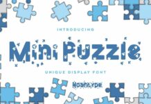 Mini Puzzle Font Poster 1