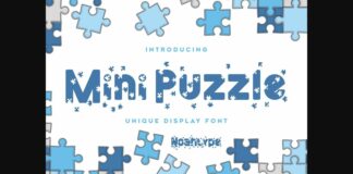 Mini Puzzle Font Poster 1