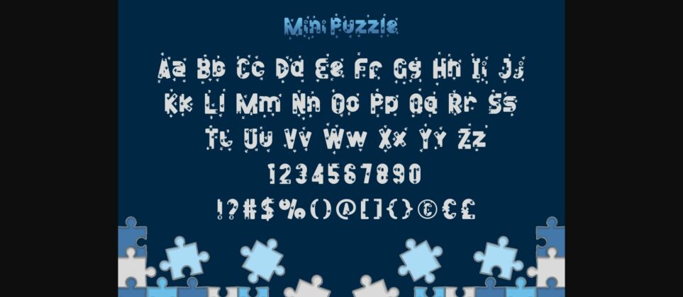 Mini Puzzle Font Poster 6