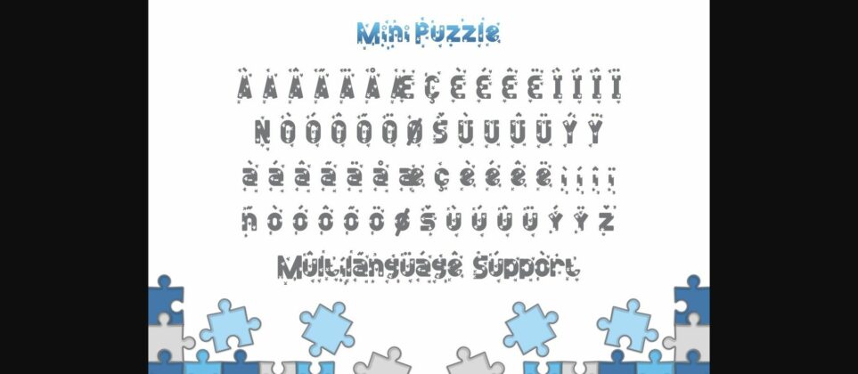 Mini Puzzle Font Poster 8