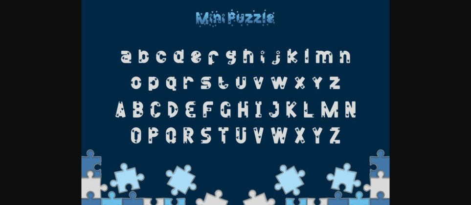 Mini Puzzle Font Poster 10