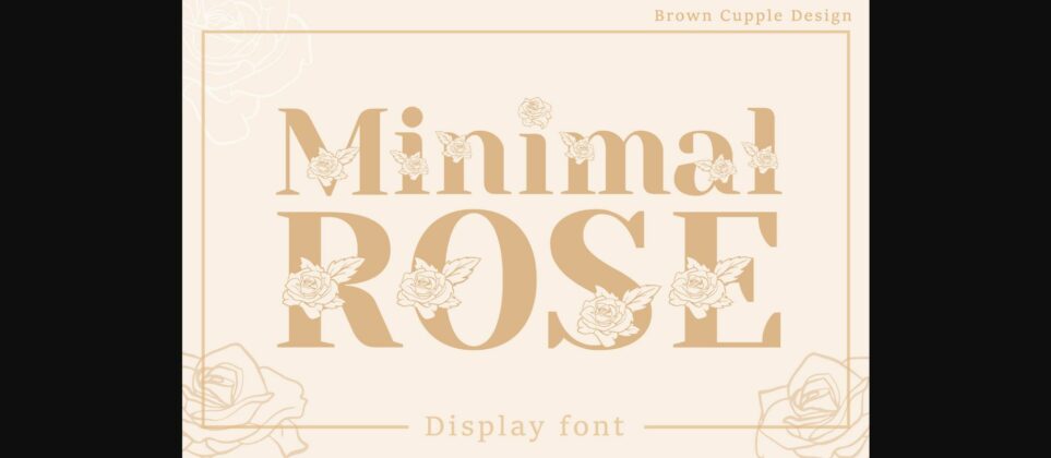 Minimal Rose Font Poster 3