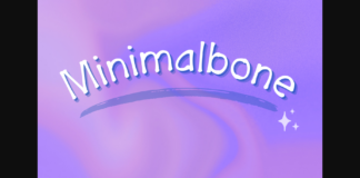 Minimalbone Font Poster 1