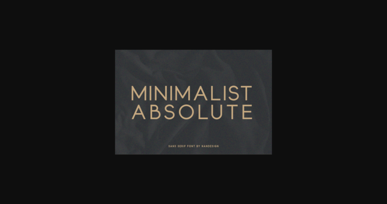 Minimalist Absolute Font Poster 3