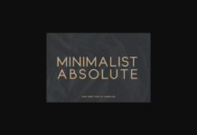 Minimalist Absolute Font Poster 1
