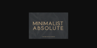 Minimalist Absolute Font Poster 1