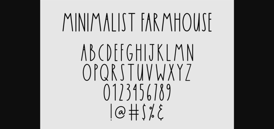 Minimalist Farmhouse Font Poster 2