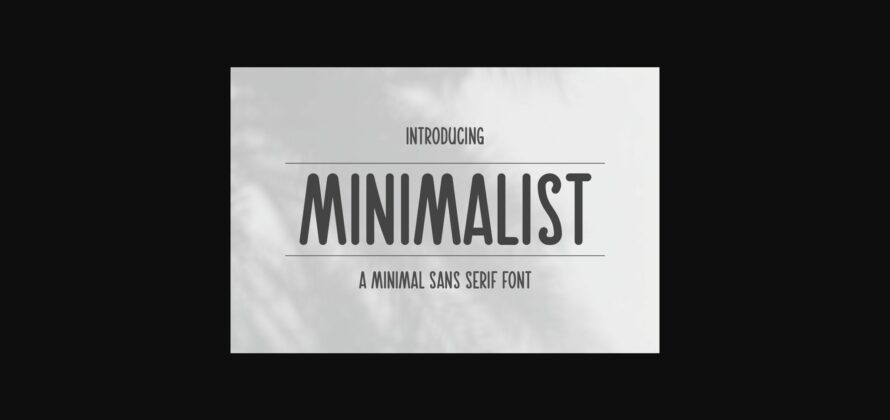 Minimalist Font Poster 1