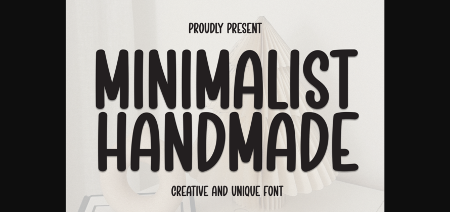 Minimalist Handmade Font Poster 1