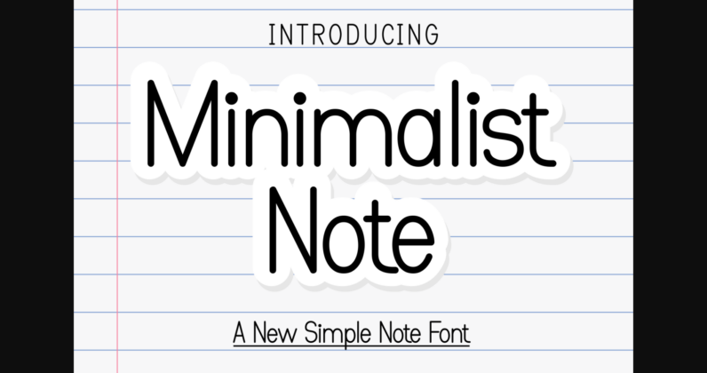Minimalist Note Font Poster 3