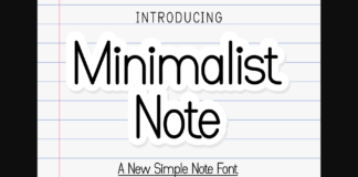 Minimalist Note Font Poster 1