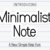 Minimalist Note Font