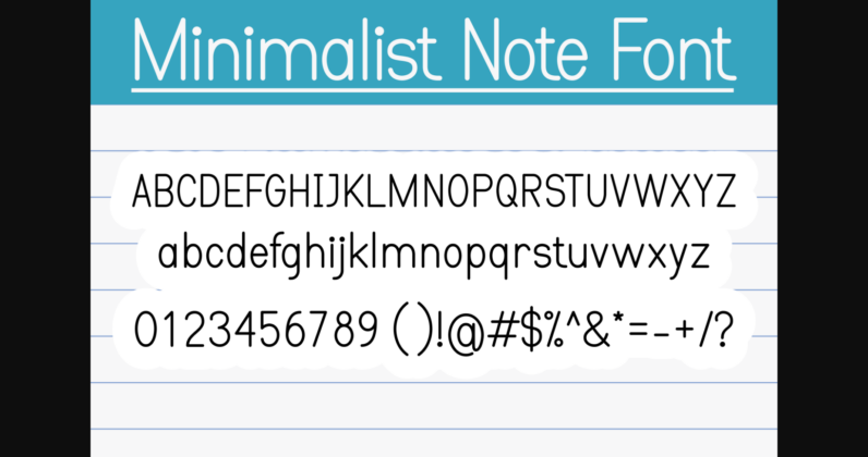 Minimalist Note Font Poster 5