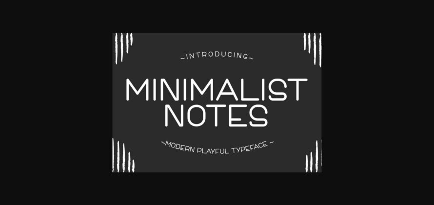Minimalist Notes Font Poster 3