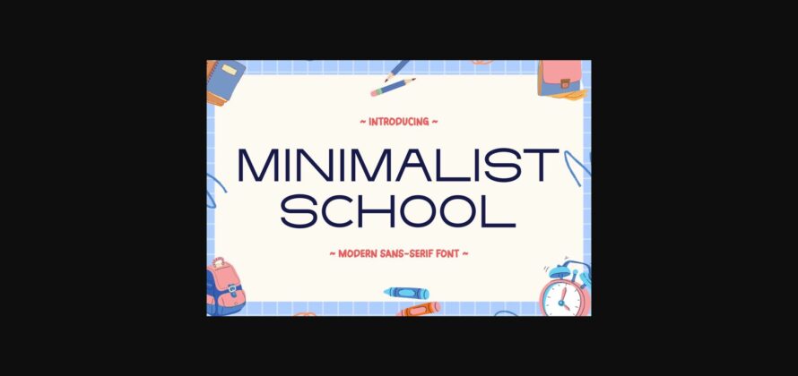Minimalist School Font Poster 3