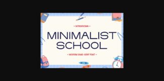 Minimalist School Font Poster 1