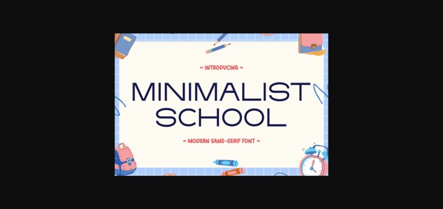 Minimalist School Font Poster 1