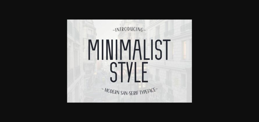 Minimalist Style Font Poster 3