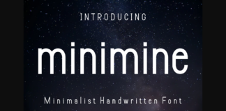 Minimine Font Poster 1