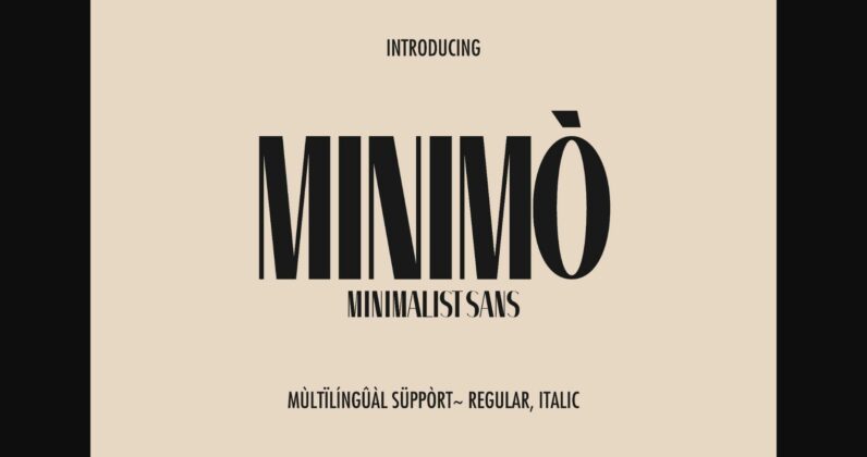 Minimò Font Poster 3