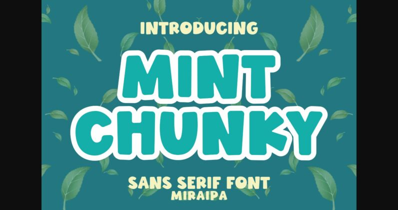 Mint Chunky Font Poster 3