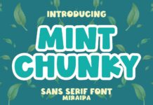 Mint Chunky Font Poster 1
