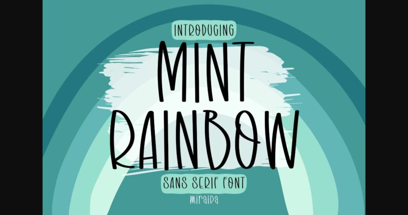 Mint Rainbow Font Poster 3