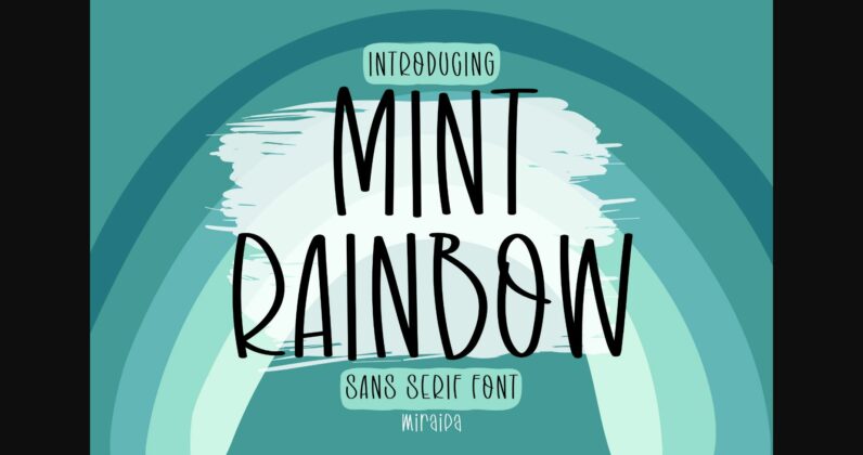 Mint Rainbow Font Poster 1