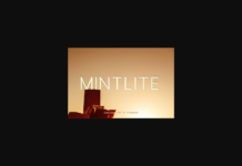 Mintlite Font Poster 1