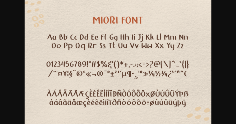 Miori Font Poster 6