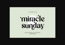 Miracle Sunday Font Poster 1