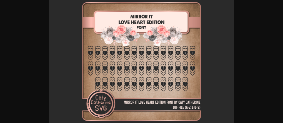 Mirror It Love Heart Font Poster 3