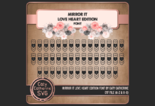 Mirror It Love Heart Font Poster 1