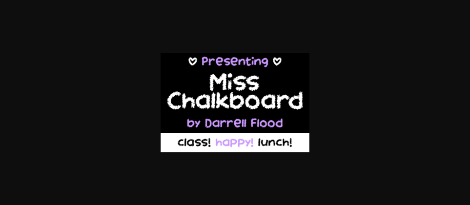Miss Chalkboard Font Poster 1