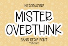 Mister Overthink Font Poster 1