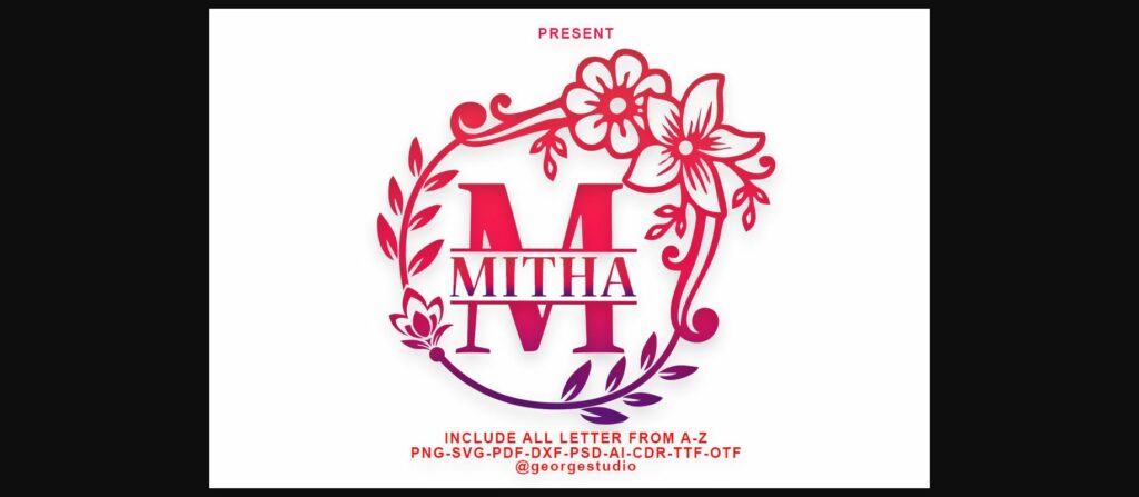 Mitha Monogram Font Poster 3