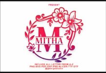 Mitha Monogram Font Poster 1