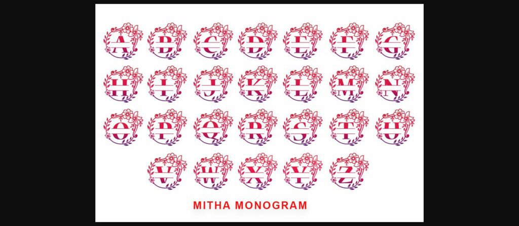 Mitha Monogram Font Poster 5