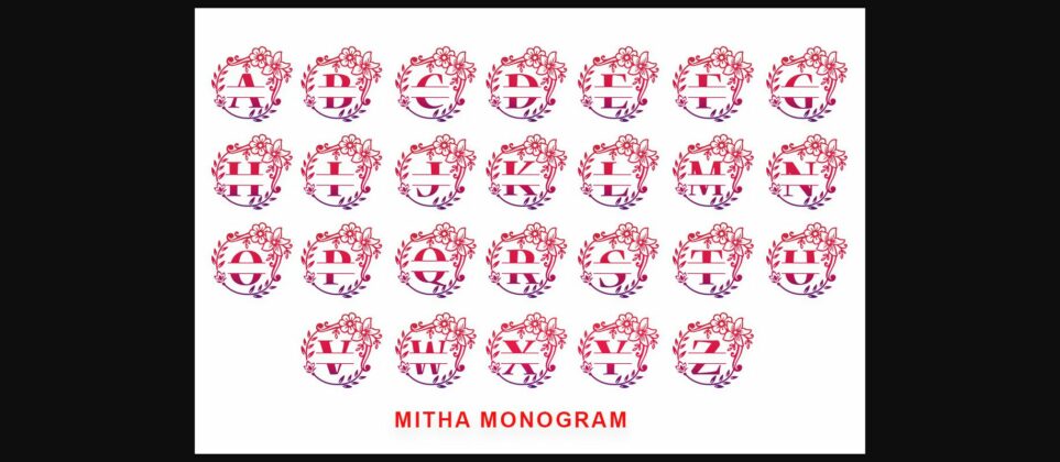 Mitha Monogram Font Poster 5