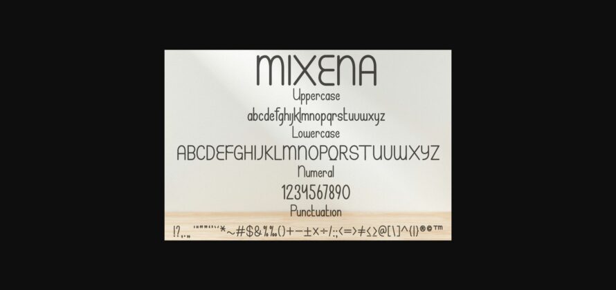 Mixena Font Poster 10