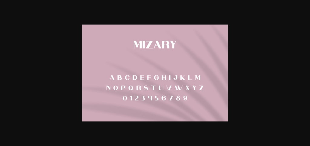 Mizary Font Poster 5