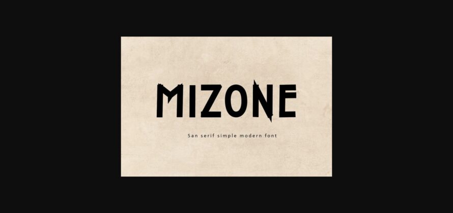 Mizone Font Poster 3