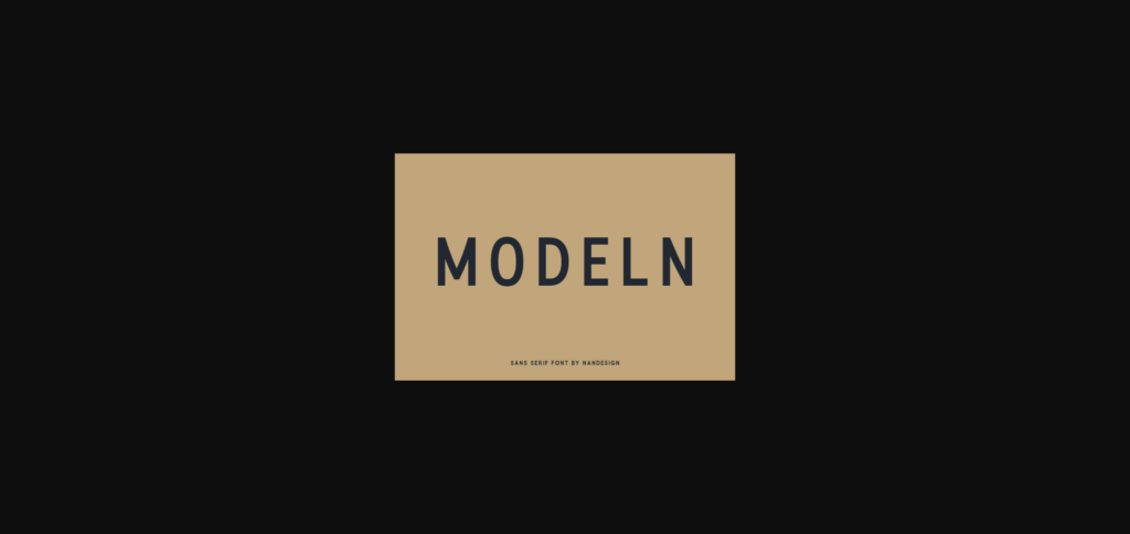 Modeln Font Poster 1