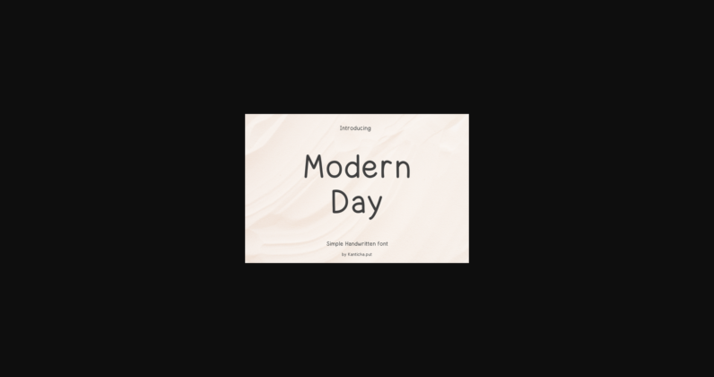 Modern Day Font Poster 3