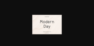 Modern Day Font Poster 1