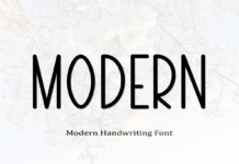 Modern Font Poster 1