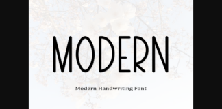 Modern Font Poster 1