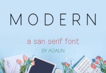 Modern Font Poster 1